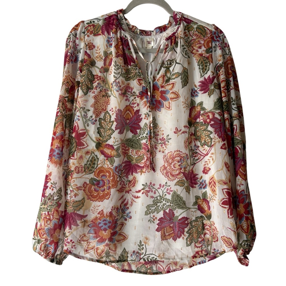Autres Filles Floral Anthro-Style Top size M